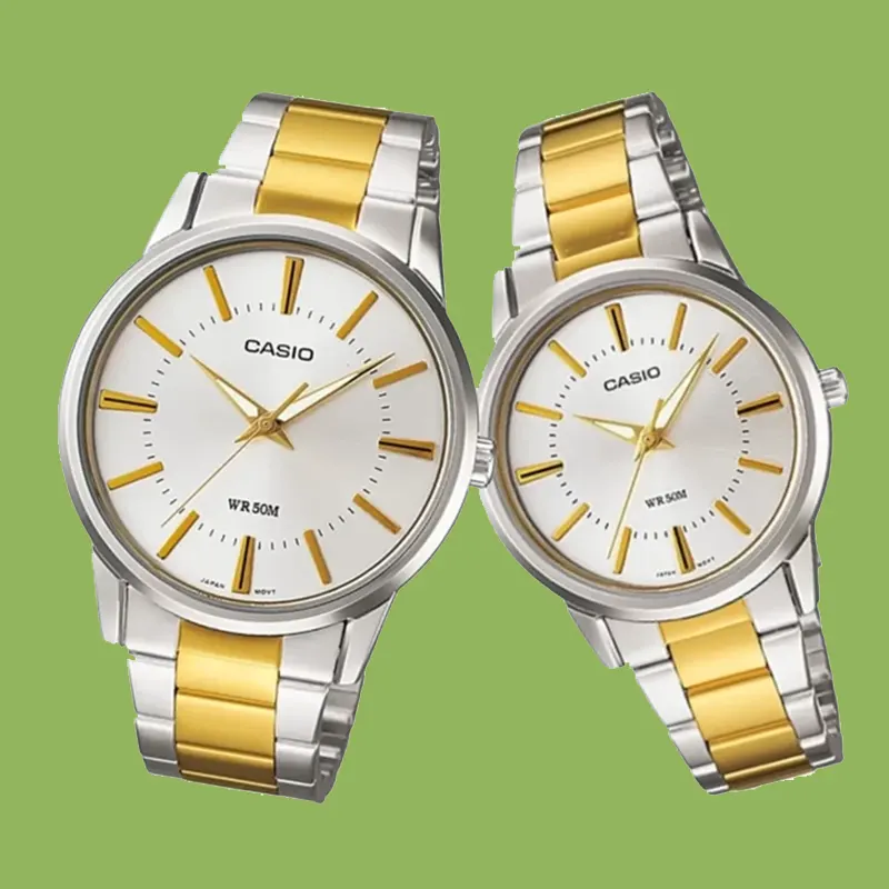 Casio Quartz Enticer Two-tone Couple Watch- MTP/LTP-1303SG-7A